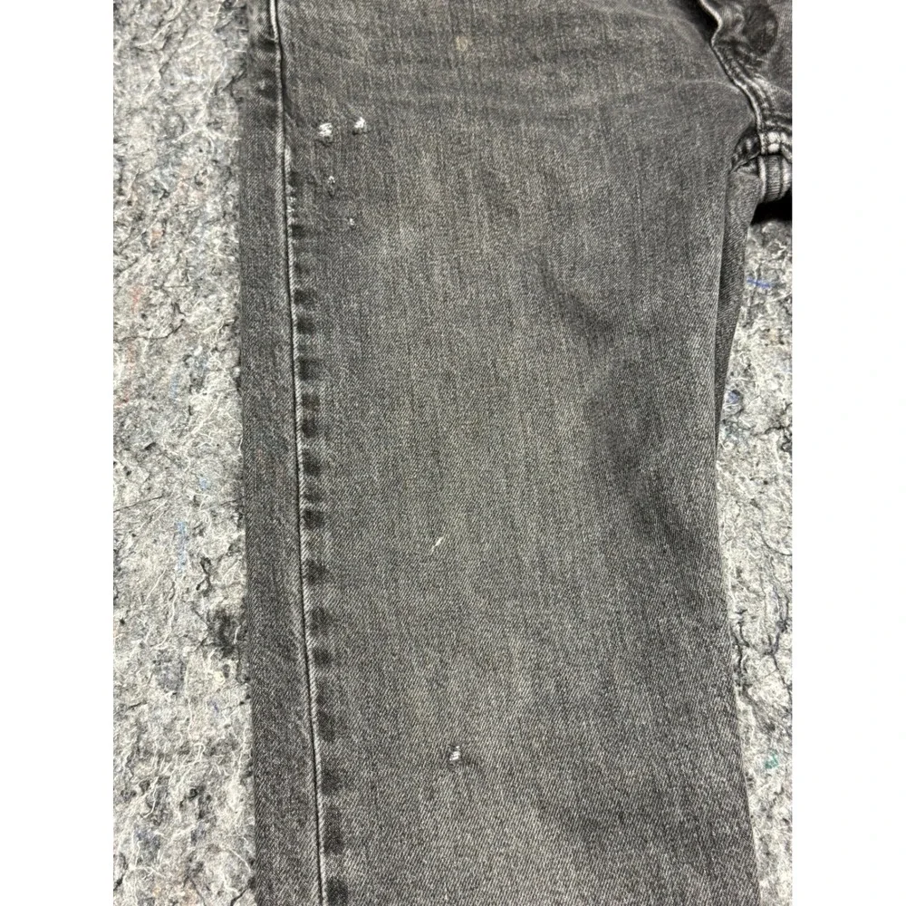 Levis 511 Slim Fit Jeans Mens 33x32 Faded Black WaterLess Denim Pants Distressed